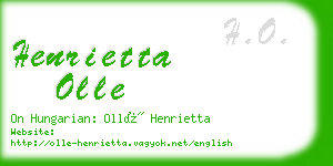 henrietta olle business card